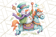Whimsical Snowman Clipart PNG, Playful Christmas Product Image 5