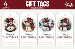 snowman gift tags