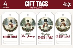 snowman gift tags