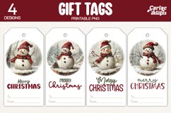 snowman gift tags