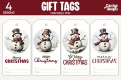 snowman gift tags