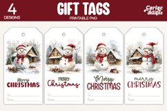 snowman gift tags
