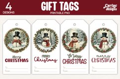 snowman gift tags