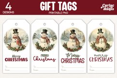 snowman gift tags