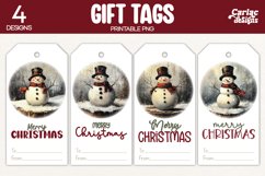 snowman gift tags