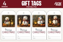 snowman gift tags