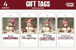snowman gift tags