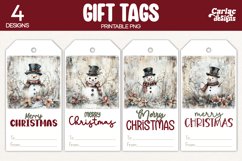 snowman gift tags