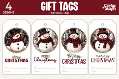 snowman gift tags