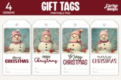 snowman gift tags