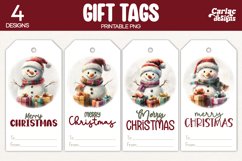 snowman gift tags