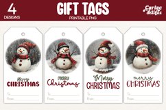 snowman gift tags