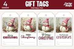 snowman gift tags