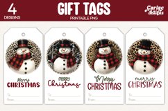 snowman gift tags