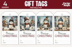 snowman gift tags
