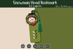 Snowman Bookmark SVG Product Image 3