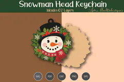 Snowman head Keychain Product Image 2
