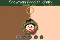 Snowman head Keychain Product Image 3