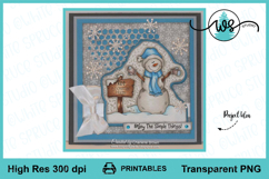 Snowman Hugs Digi Stamp, Transparent Printable PNG Product Image 6