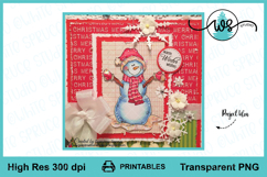 Snowman Hugs Digi Stamp, Transparent Printable PNG Product Image 8