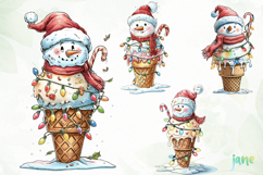 Snowman Ice Cream Sublimation Product Image 1