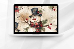 Snowman Junk Journal Digital Paper Bundle Product Image 4