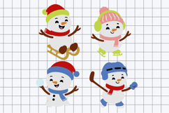 Cute Snowman 3D SVG Product Image 4