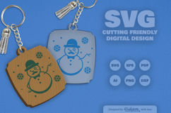 Snowman Keychain SVG Product Image 2