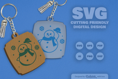 Snowman Keychain SVG Product Image 2