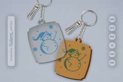 Snowman Keychain SVG Product Image 2