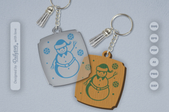 Snowman Keychain SVG Product Image 1