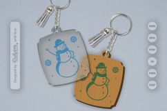 Snowman Keychain SVG Product Image 1