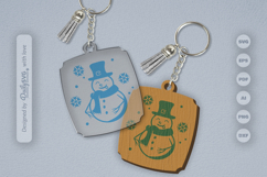 Snowman Keychain SVG Product Image 2