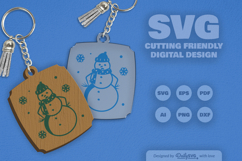 Snowman Keychain SVG Product Image 2