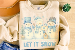 Christmas Snowman PNG, Winter PNG, Holiday PNG, Let it Snow Product Image 1