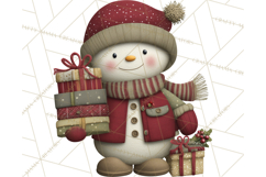 Christmas Snowman Clipart PNG Product Image 5