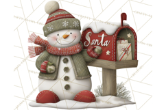 Christmas Snowman Clipart PNG Product Image 3