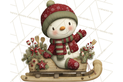 Christmas Snowman Clipart PNG Product Image 2