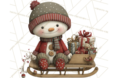 Christmas Snowman Clipart PNG Product Image 3