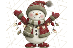 Christmas Snowman Clipart PNG Product Image 5