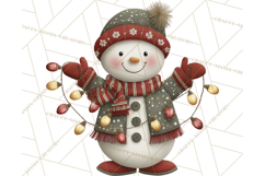 Christmas Snowman Clipart PNG Product Image 2