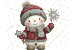 Christmas Snowman Clipart PNG Product Image 3