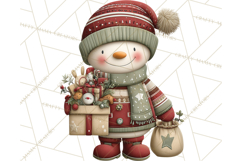 Christmas Snowman Clipart PNG Product Image 3