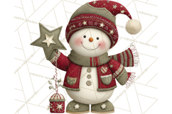 Christmas Snowman Clipart PNG Product Image 5