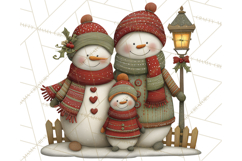 Christmas Snowman Clipart PNG Product Image 3
