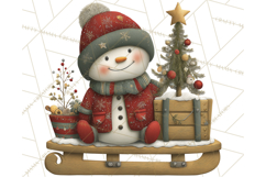 Christmas Snowman Clipart PNG Product Image 5