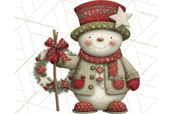 Christmas Snowman Clipart PNG Product Image 3