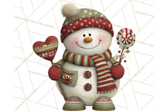 Christmas Snowman Clipart PNG Product Image 3