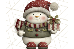 Christmas Snowman Clipart PNG Product Image 5