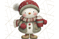 Christmas Snowman Clipart PNG Product Image 4